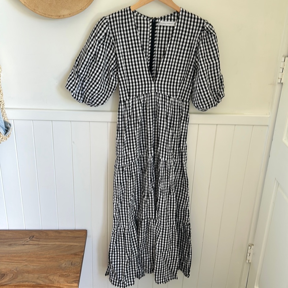 Faithful The Brand: Aberdeen Midi/Maxi Dress - Varsha Gingham Black, Size: 4US